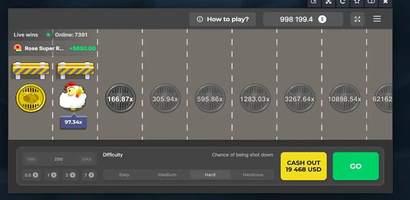 Chicken Road 2 auf LolaJack spielen – Die vier Schwierigkeitsstufen im Überblick